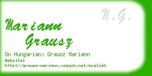 mariann grausz business card